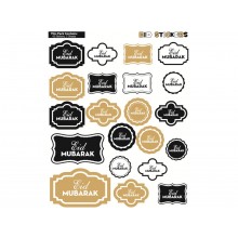 Designer Eid Mubarak Sticker Sheets